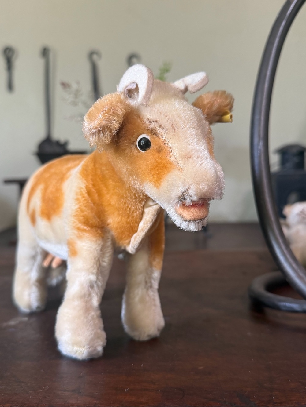 **RARE** Vintage Steiff Bessie Cow with open mouth and udders!
